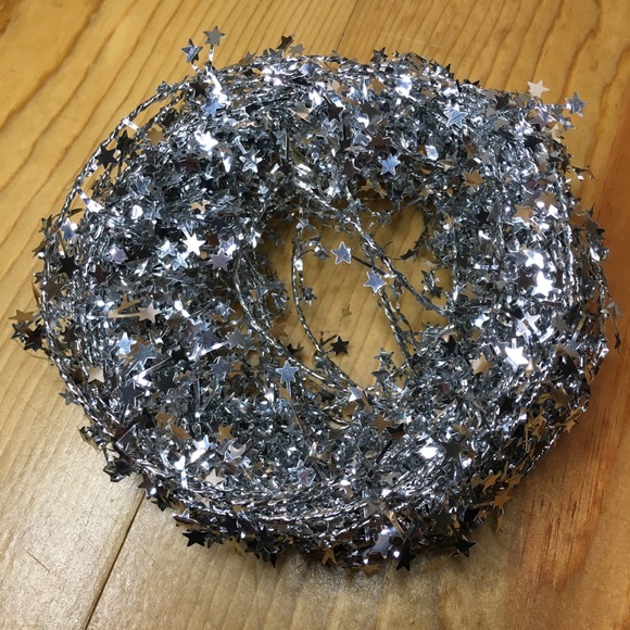 Silver Mini Star Wire Garland Shapeable Wired Decor - Picture 9 of 10